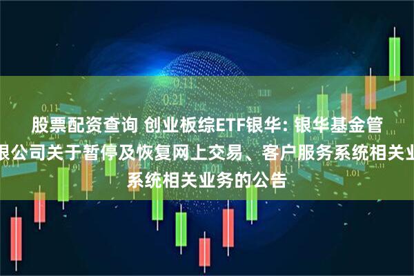 股票配资查询 创业板综ETF银华: 银华基金管理股份有限公司关于暂停及恢复网上交易、客户服务系统相关业务的公告
